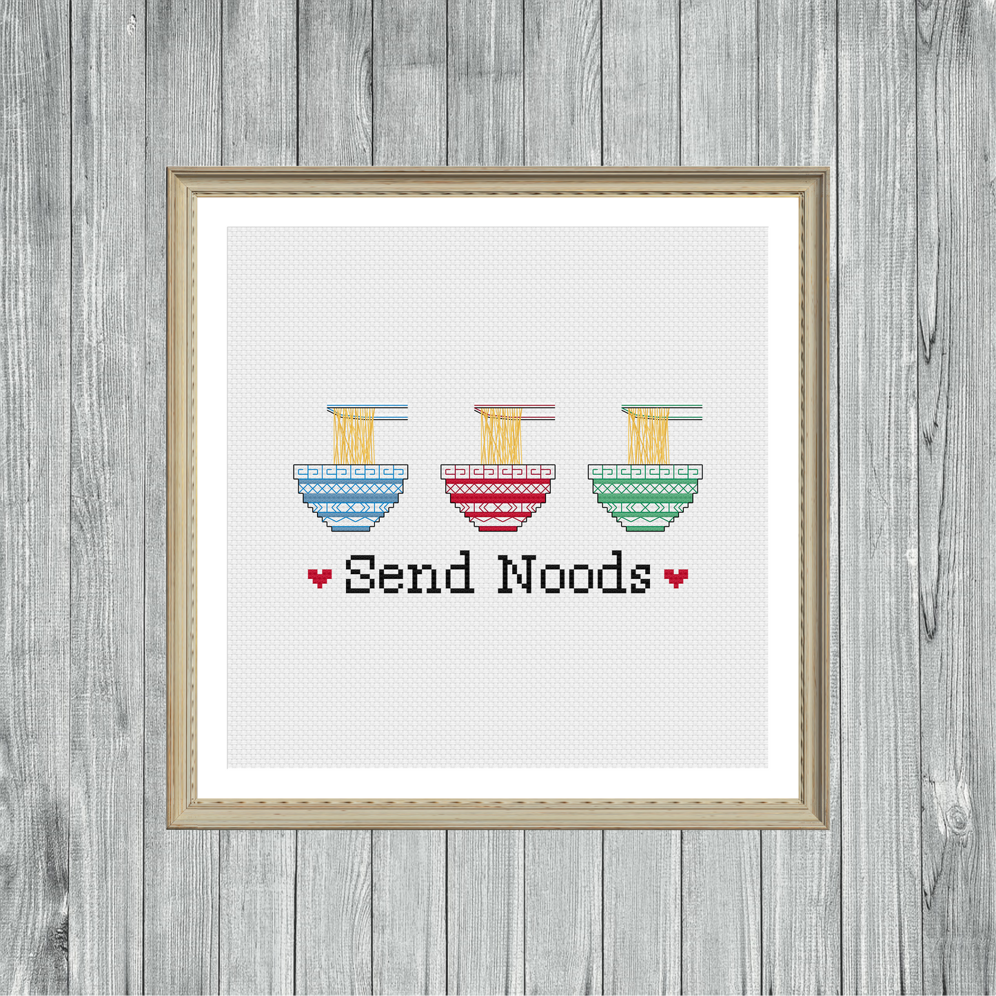 Send Noods - Food & Drinks Collection - Cross Stitch Pattern PDF Download