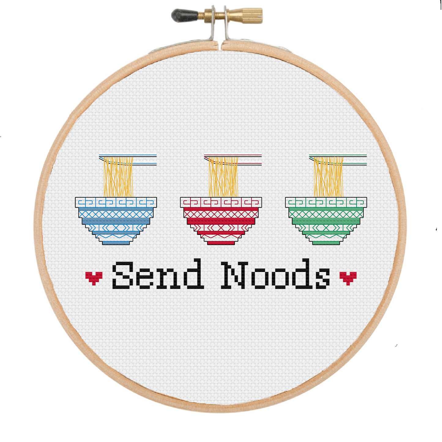 Send Noods - Food & Drinks Collection - Cross Stitch Pattern PDF Download