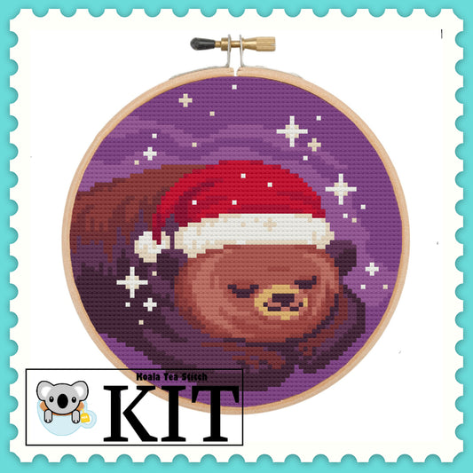 Sleepy Christmas Bear - Bear Collection - Cross Stitch Kit