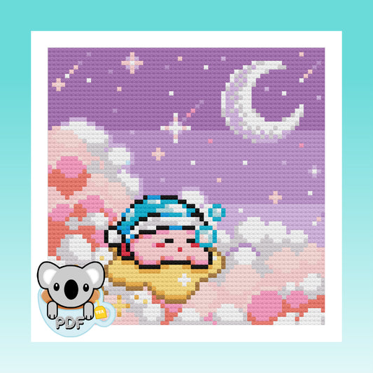 Sleepy Dreams - Kirby - Cross Stitch Pattern PDF Download