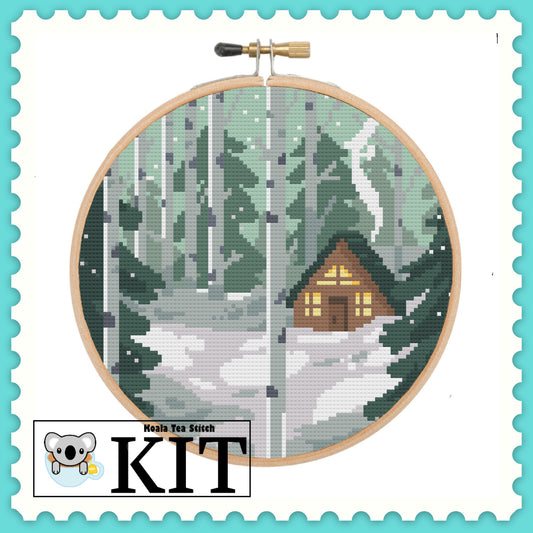 Snowy Cabin - Nature Collection - Cross Stitch Kit