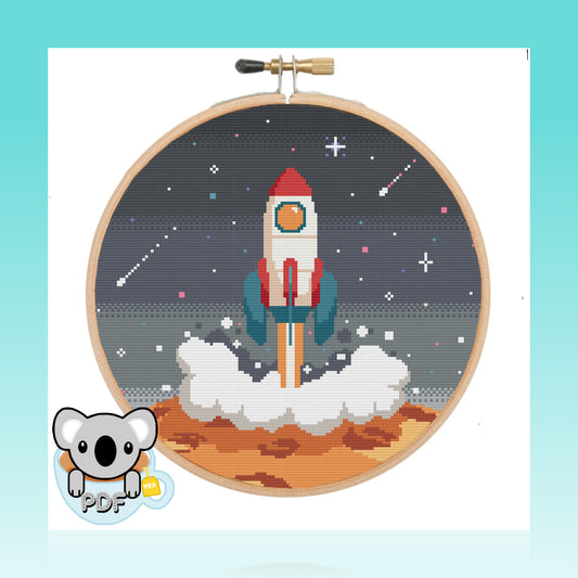 Spaceship - Space Collection - Cross Stitch Pattern PDF Download