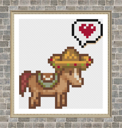 Horse - Stardew Valley - Cross Stitch Pattern PDF Download