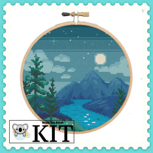 Starry Mountains - Nature Collection - Cross Stitch Kit