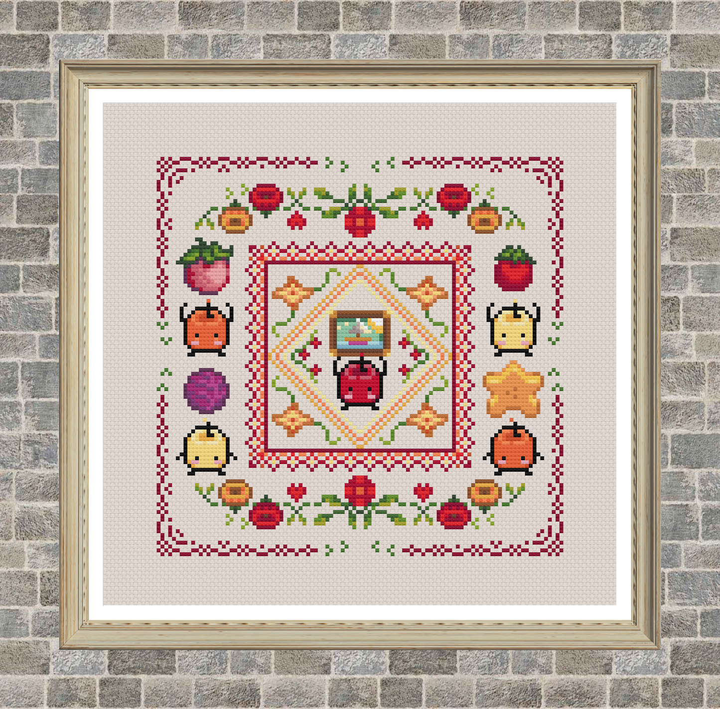 Summer Junimo Cottage Core - Stardew Valley - Cross Stitch Pattern PDF Download