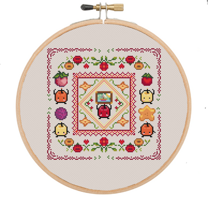 Summer Junimo Cottage Core - Stardew Valley - Cross Stitch Pattern PDF Download