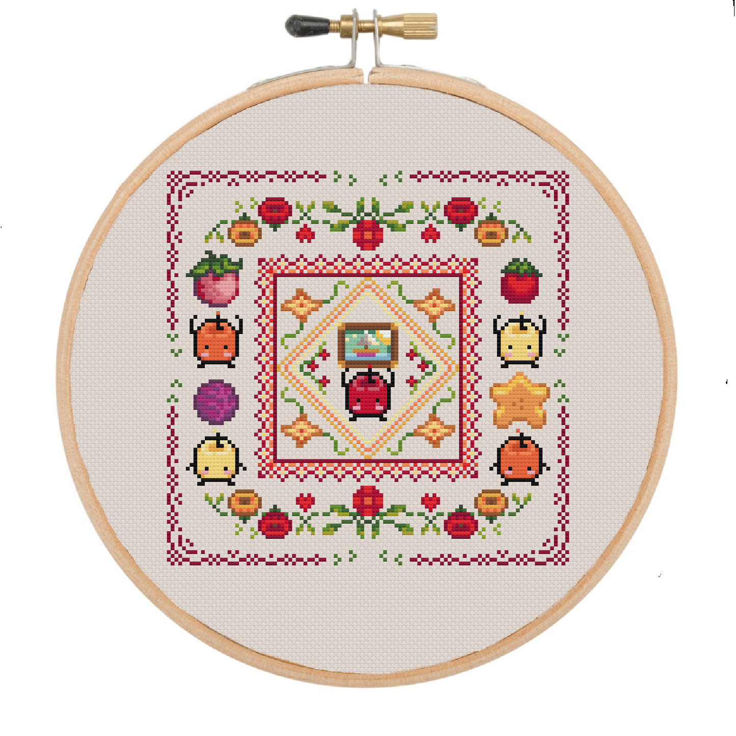 Seasons Junimo Cottage Core - Stardew Valley - Cross Stitch Kit Bundle