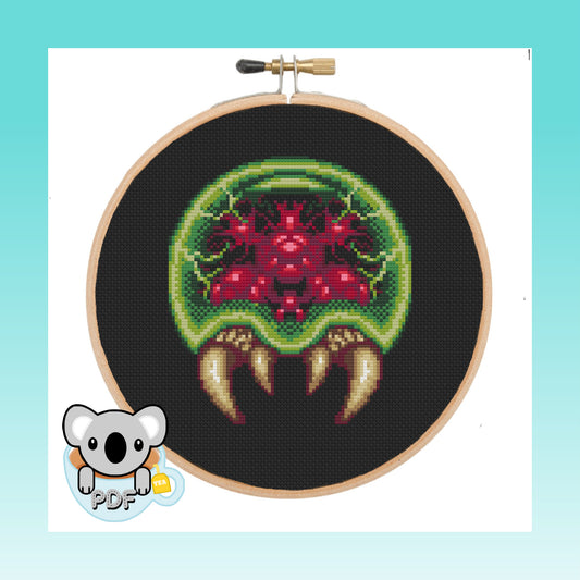 Super Metroid - Metroid - Cross Stitch Pattern PDF Download