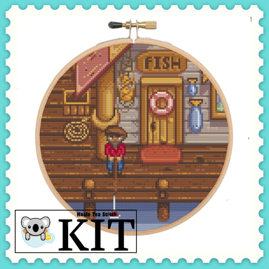 Willys Fishing - Stardew Valley - Cross Stitch Kit