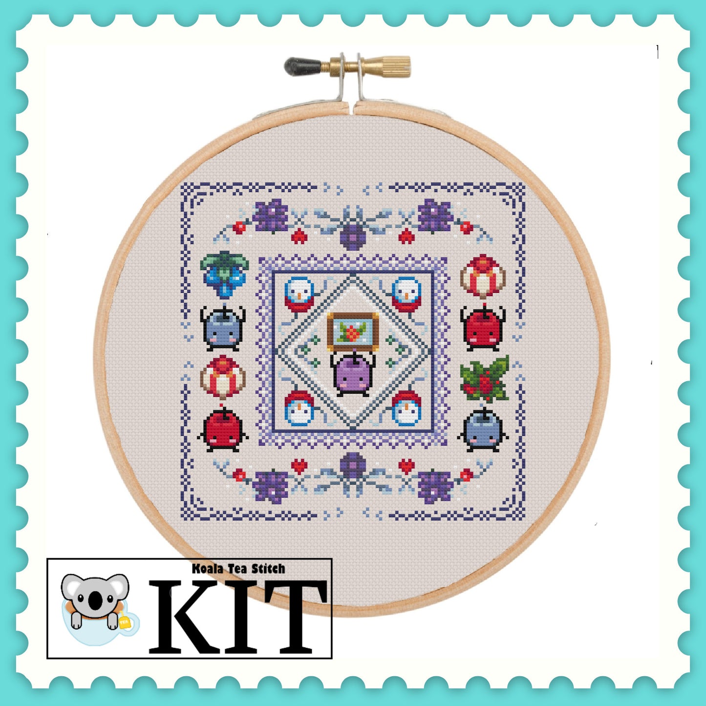 Winter Junimo Cottage Core - Stardew Valley - Cross Stitch Kit