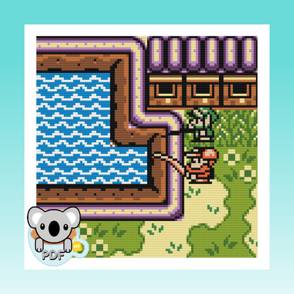 Fishing Hole - Legend of Zelda - Cross Stitch Pattern PDF Download