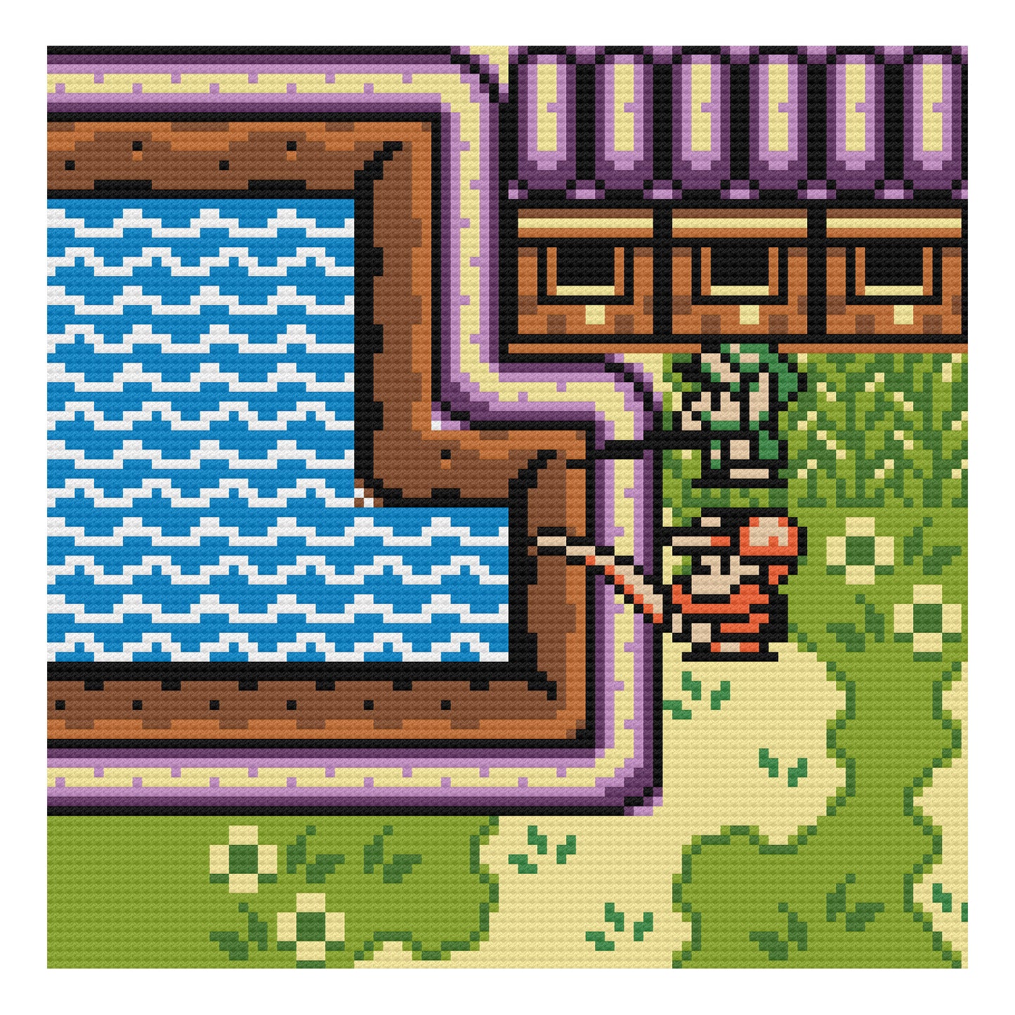 Fishing Hole - Legend of Zelda - Cross Stitch Pattern PDF Download