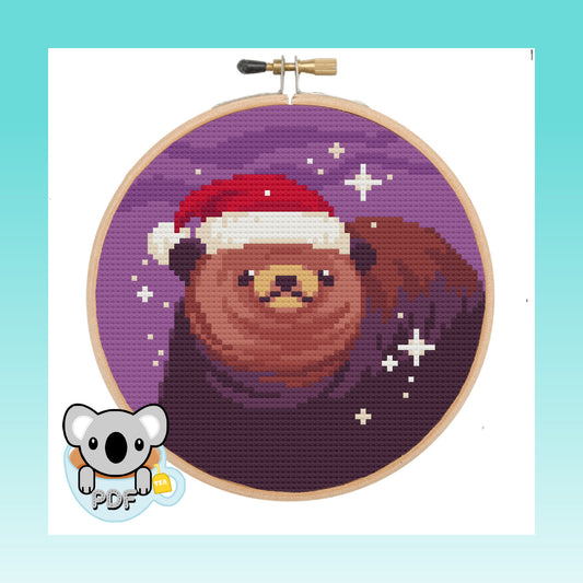 Christmas Bear - Bear Collection - Cross Stitch Pattern PDF Download