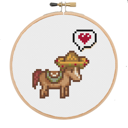 Horse - Stardew Valley - Cross Stitch Pattern PDF Download